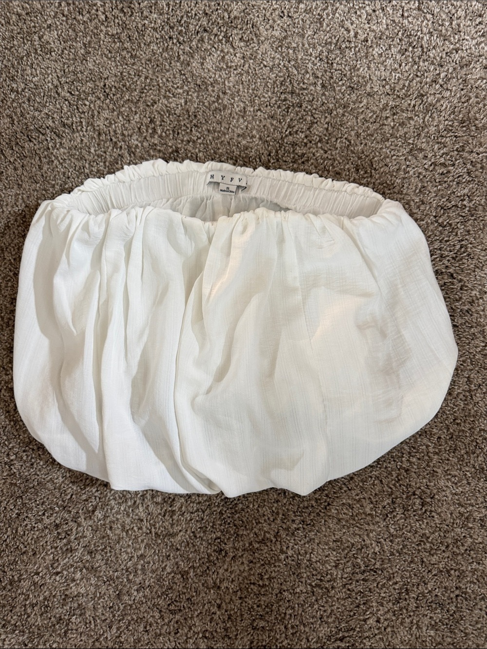 White Bubble tube top